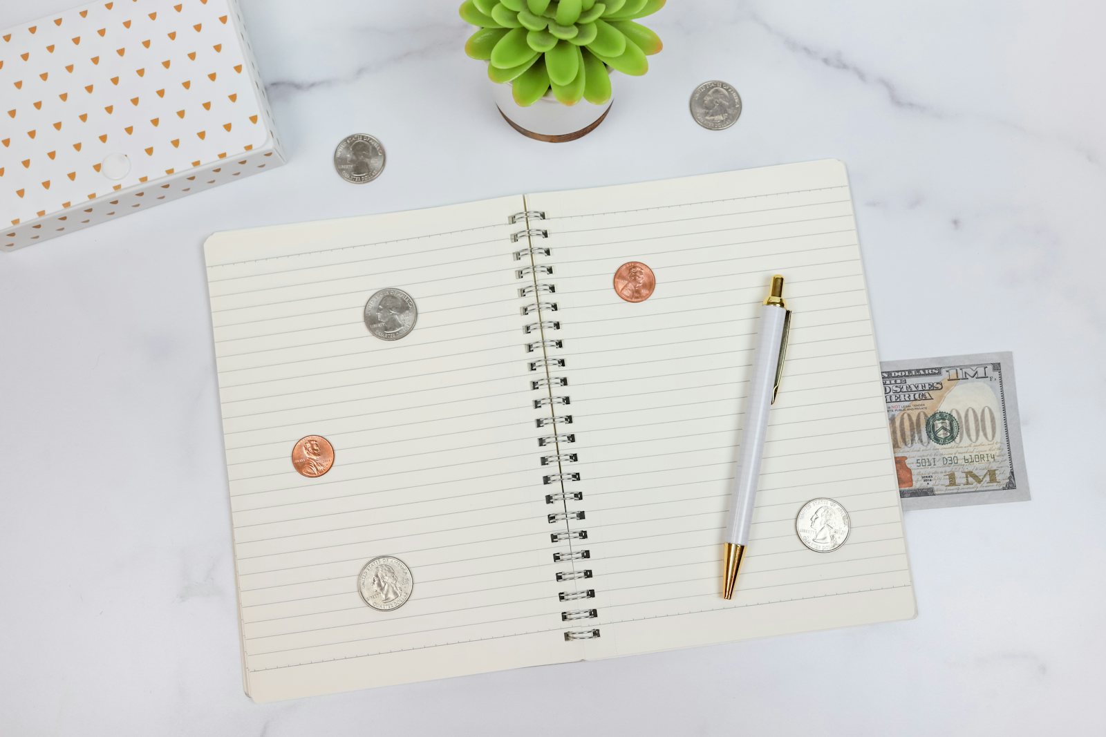 Finance and money on a desk