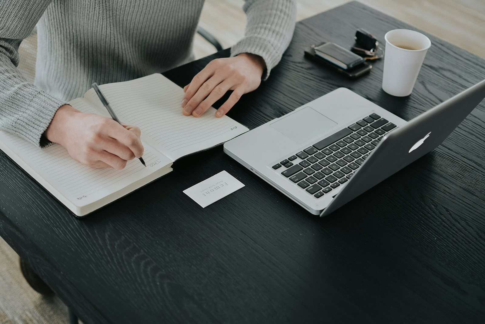 Office desk with paperwork