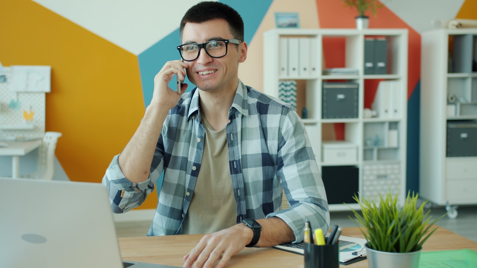 Business meeting at an office table