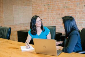 Financial adviser in a meeting with a client